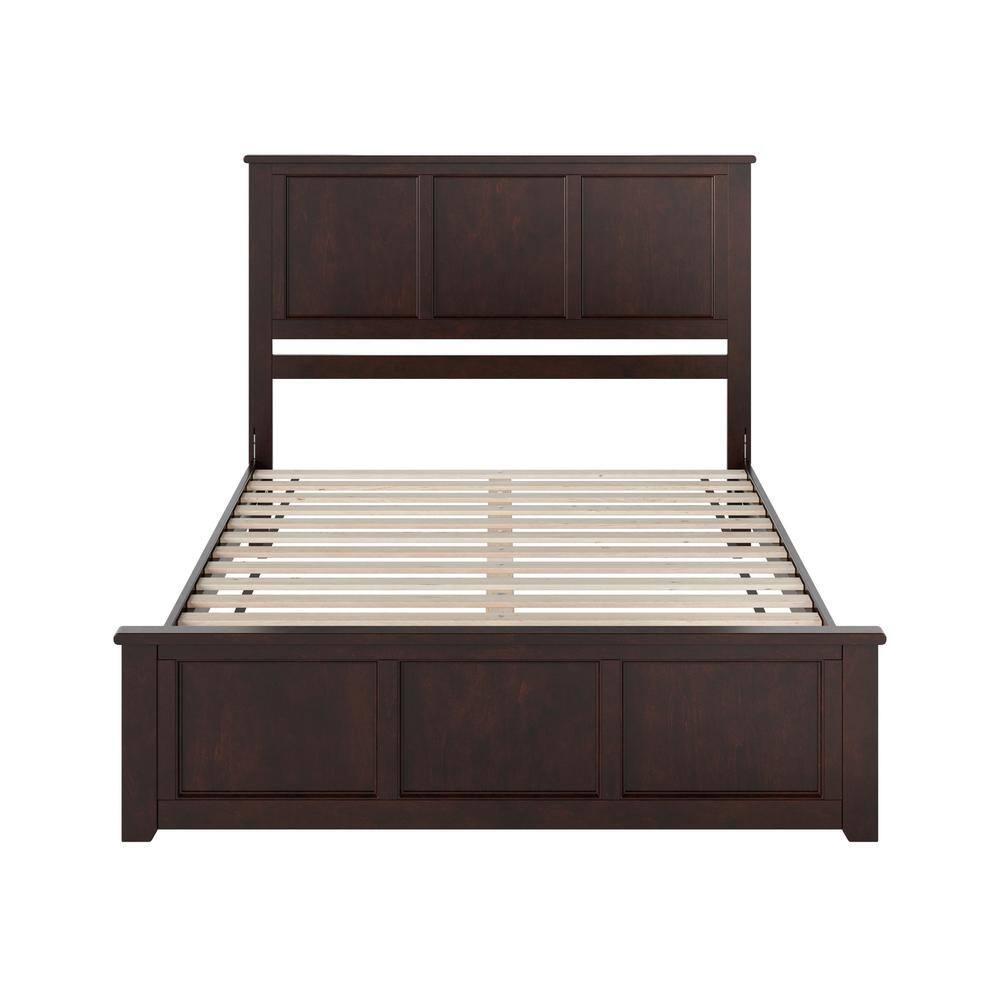 AFI Charlotte Queen Solid Wood Low Profile Platform Bed with Matching Footboard, Espresso