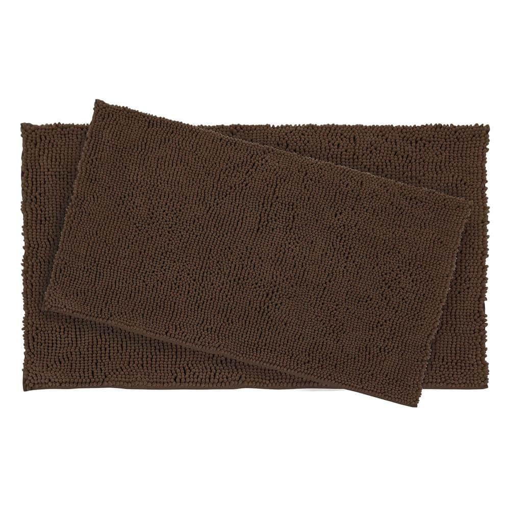 Resort Collection Chenille Plush Loop Bath Mats, 2-Piece Set