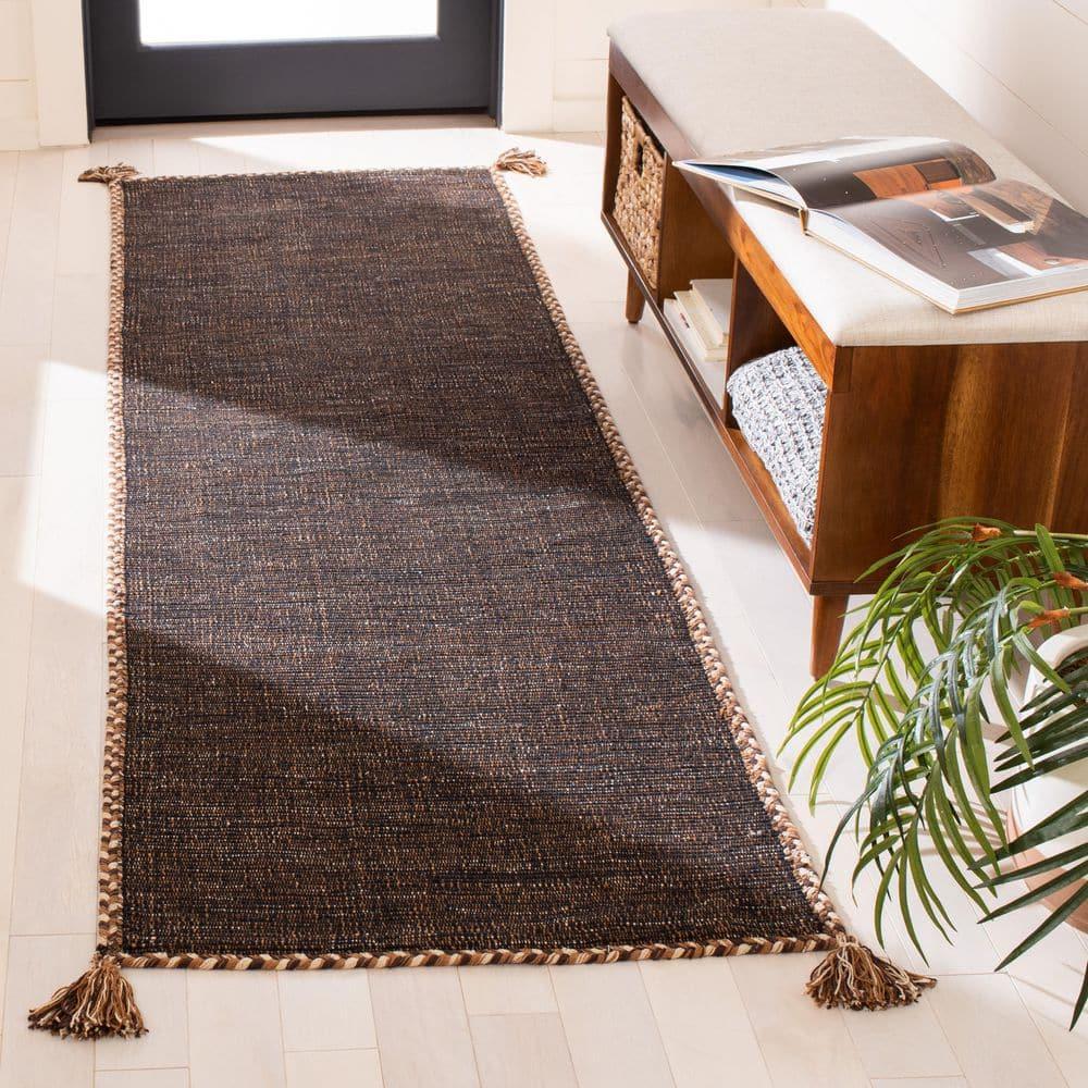 Montauk MTK150 Hand Woven Indoor Runner Rug - Brown/Black - 2'3"x8' - Safavieh