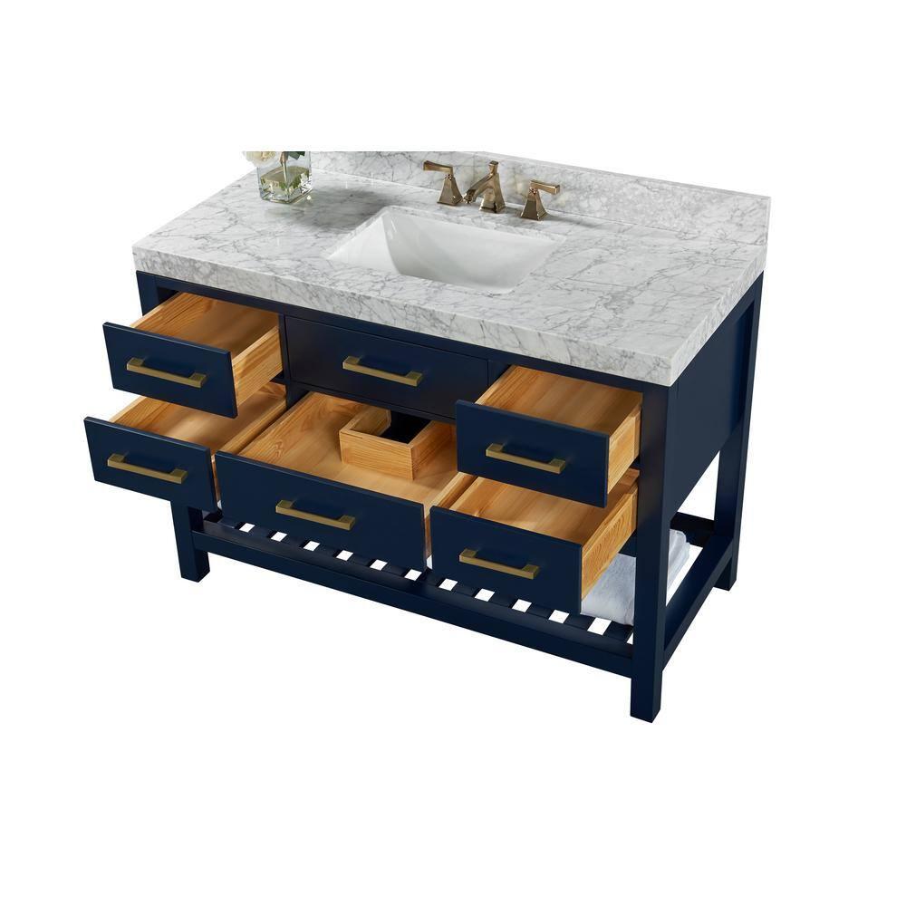 Ancerre Designs Elizabeth 48" Wood Bathroom Vanity Set in Heritage Blue