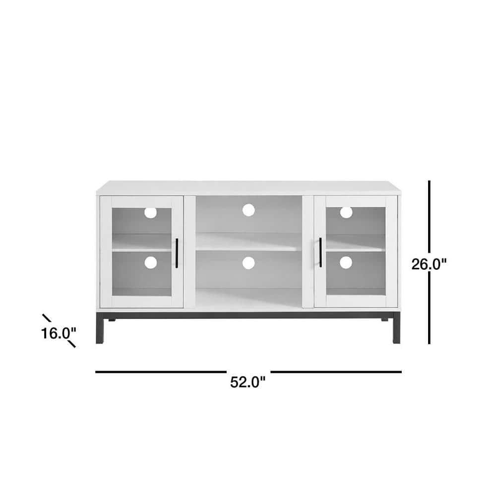 Walker Edison Modern 2-Door TV Stand for TVs up to 58", White