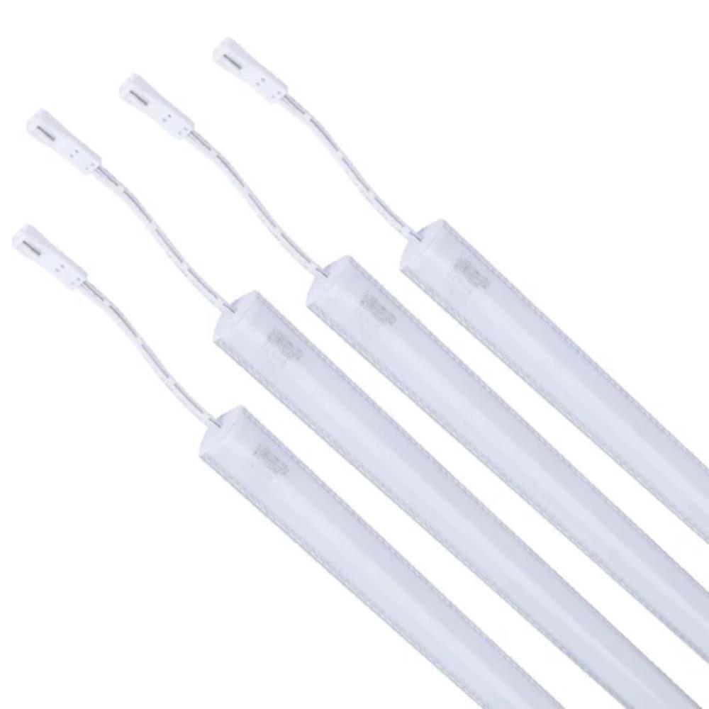 Gondola LED Shelf Lighting, 6500K Shelf LED Lights with Opalescent PC Cover, 50,000-Hour LED Shelf Lights for Supermarkets, Magnetic 4-ft Strip, 24V Adapter, 4-Pack Shelf Light, V-Shape