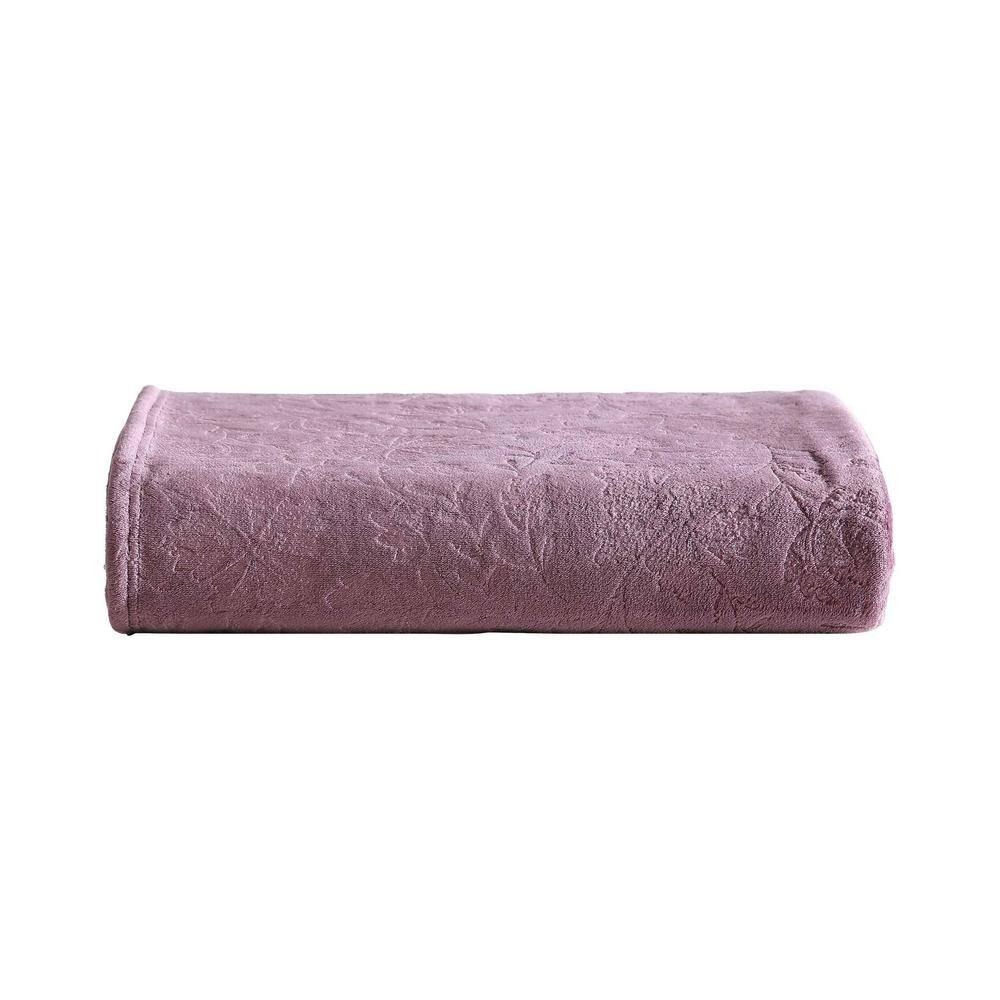 Eddie Bauer Eddie Bauer Woodblock Floral Embossed Signature Plush Throw Blanket