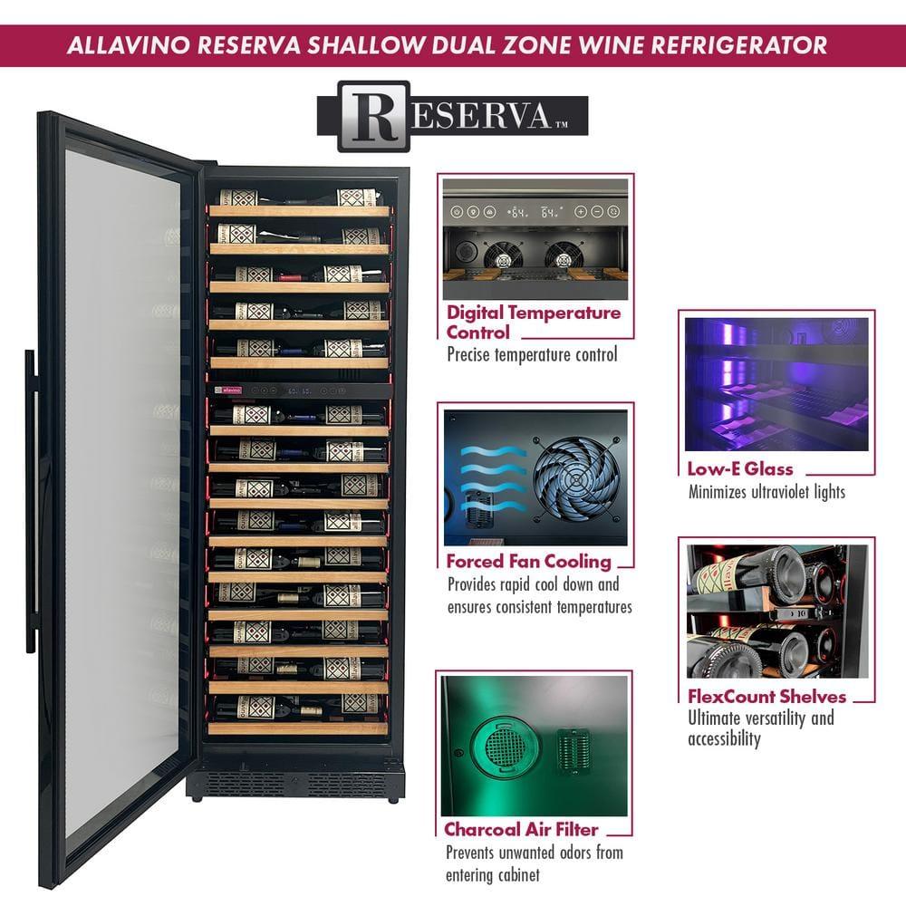 Allavino Allavino Dual Zone 23.5'' Freestanding 67 Bottle Wine Refrigerator