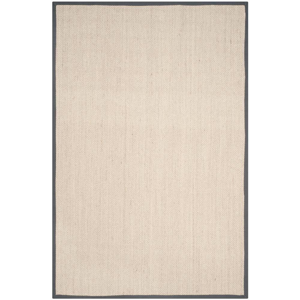 Debroh Natural Fiber Sisal With Latex Solid Color Rug