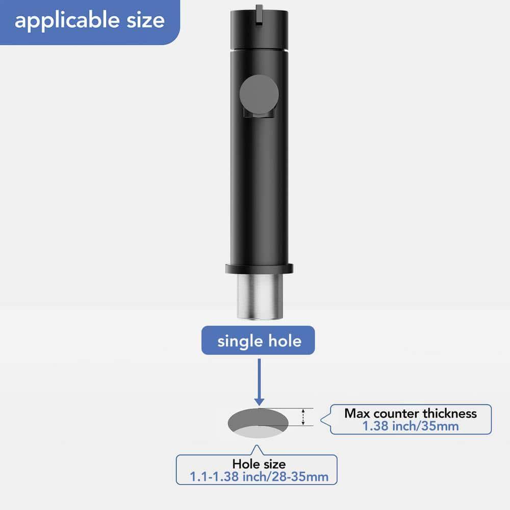 Single-Hole Single-handle Bathroom Faucet with Drain Assembly