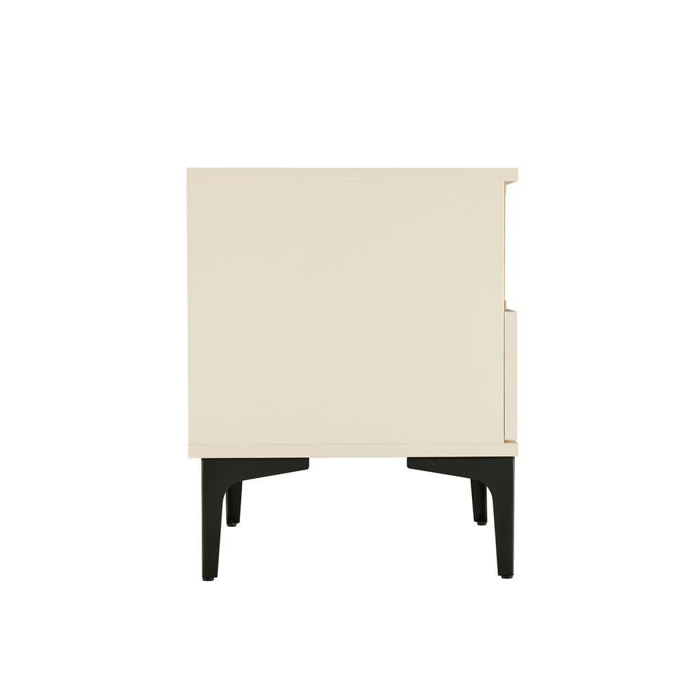 Ivy Bronx Modern Decatur Nightstand with 1 Full Extension Drawer and Metal Legs