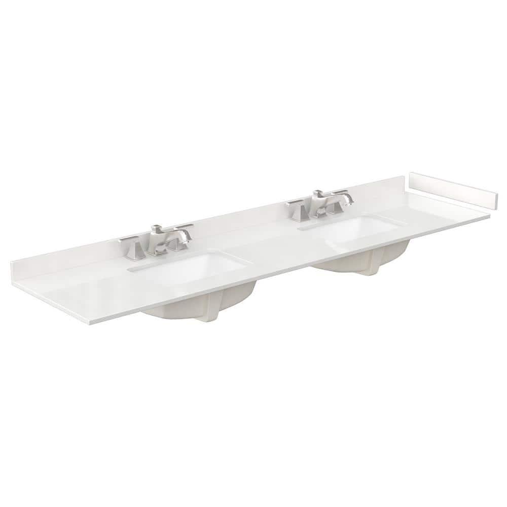 Wyndham Collection Elan 84'' Double Bathroom Vanity with Quartz Top