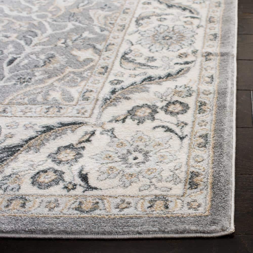 Isabella ISA912 Power Loomed Area Rug - Grey/Dark Grey - 4'x6' - Safavieh.