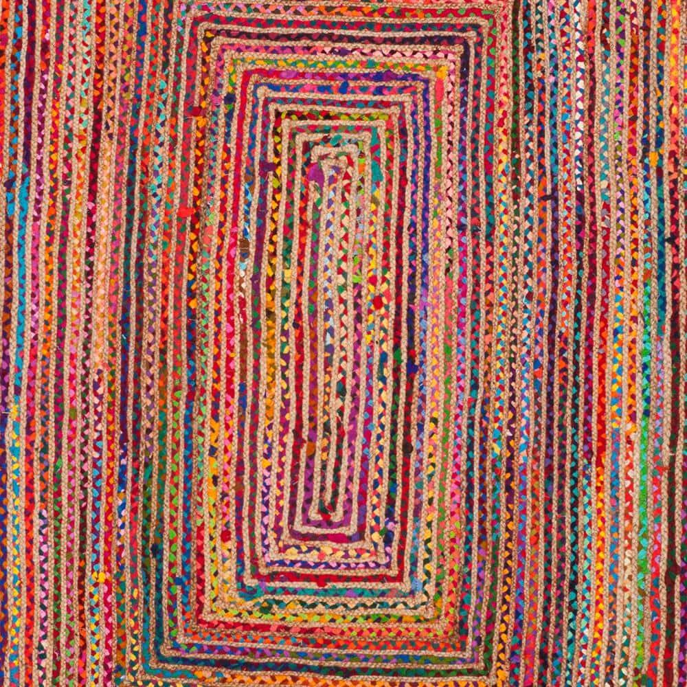 Cape Cod CAP202 Woven Indoor Area Rug - Red/Multi - 8'x10' - Safavieh