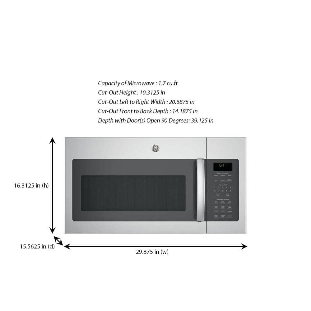 GE APPLIANCES JVM6175SKSS over the range microwave