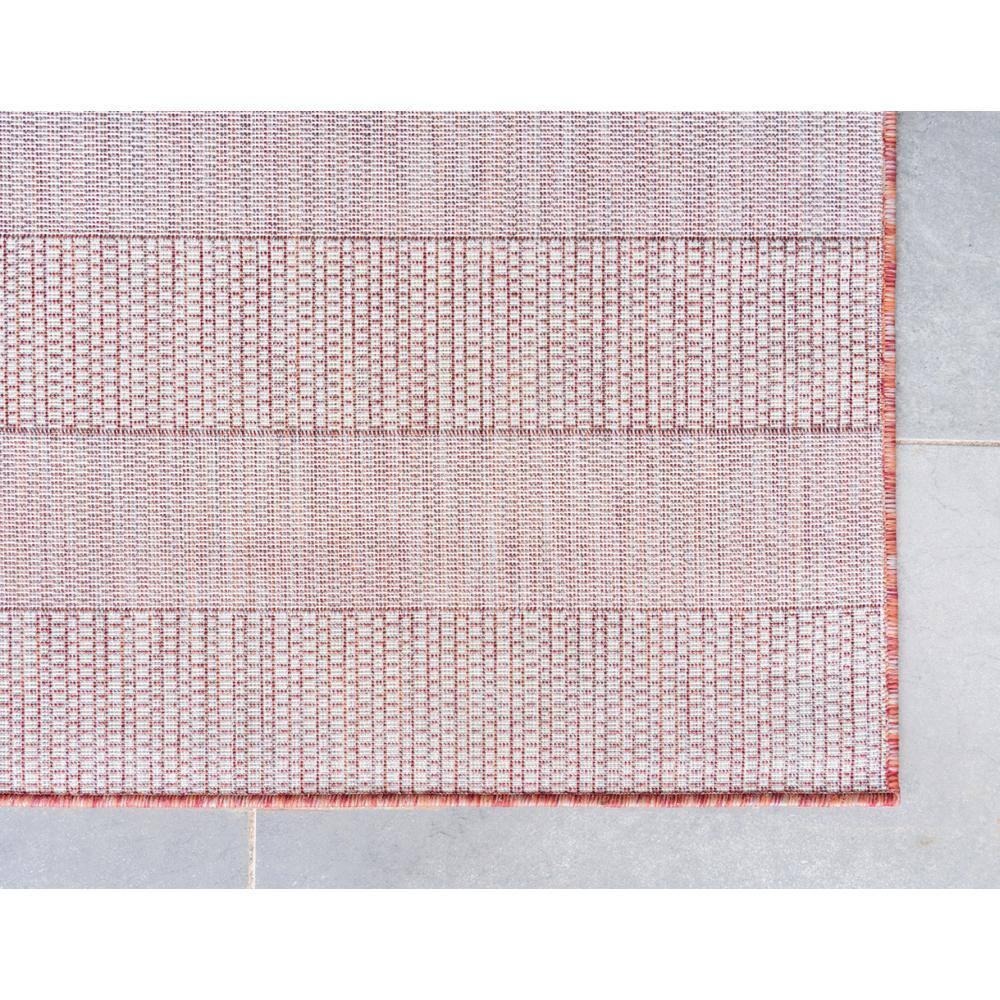 Unique Loom 4' 1 x 6' 1 Rectangle Indoor/Outdoor Striped Rust Red Area Rug