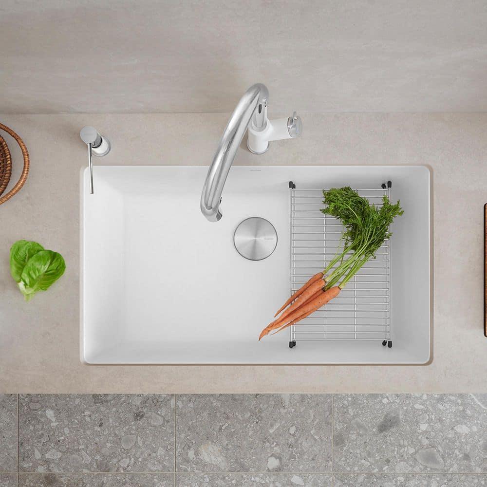 Precis SILGRANIT 32" L X 19" W Super Single Undermount Kitchen SInk
