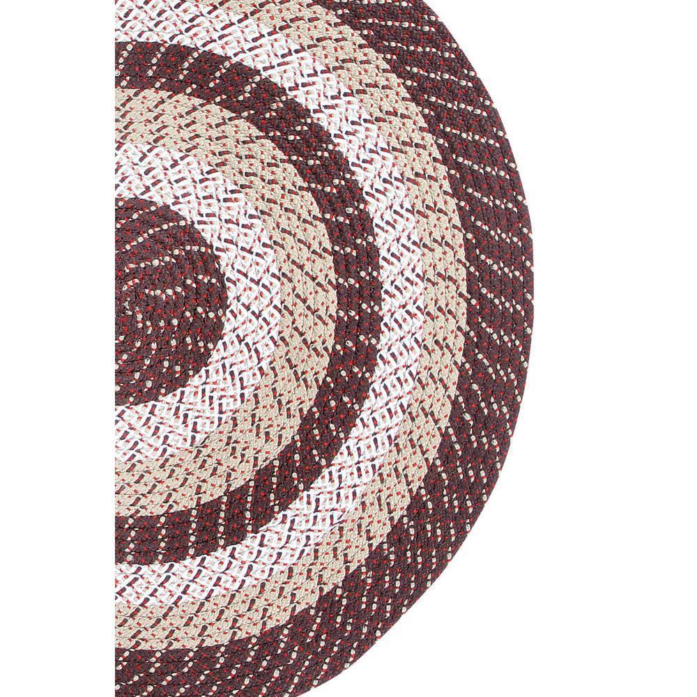 Better Trends Country Braid Reversible Indoor Area Utility Rug 100% Polypropylene, 40" x 60" Tri-Circle, Brown Stripe