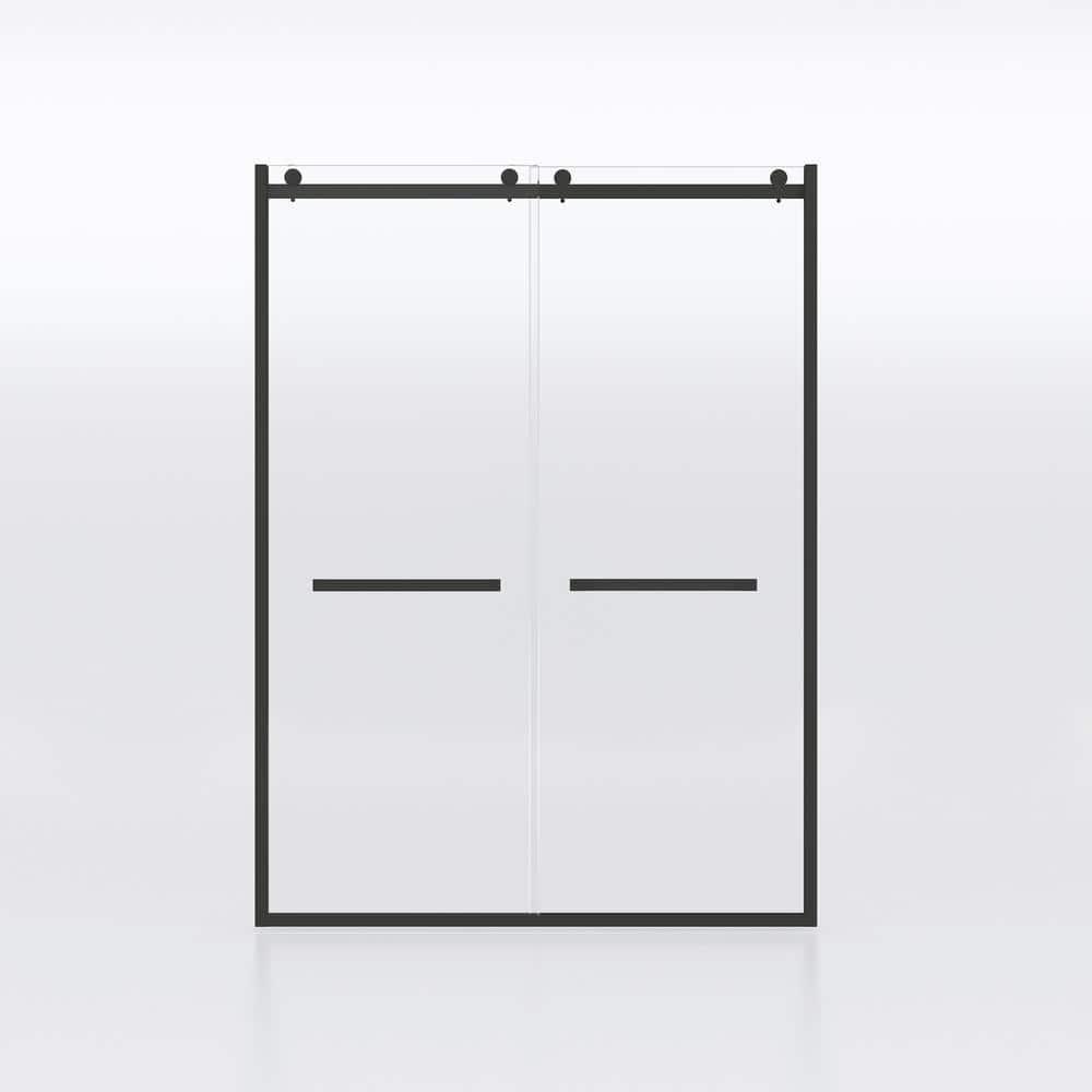 BVNECXP Frameless Sliding Glass Shower Doors 60" Width X 76"Height With 3/8"(10Mm) Clear Tempered Glass YY3CHO-W1675S00002