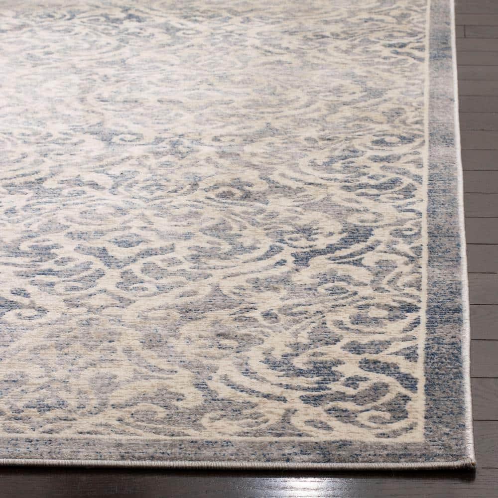 SAFAVIEH Brentwood Dilara Damask Area Rug, 10' x 13', Light Grey/Blue