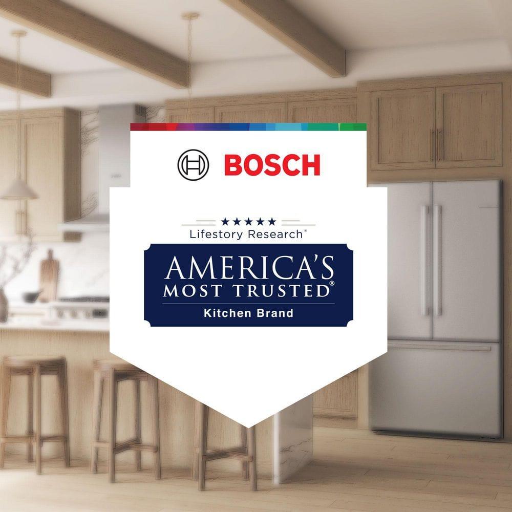 Bosch 500 Series White Smart Front Load Washer with Stainless Steel Drum
