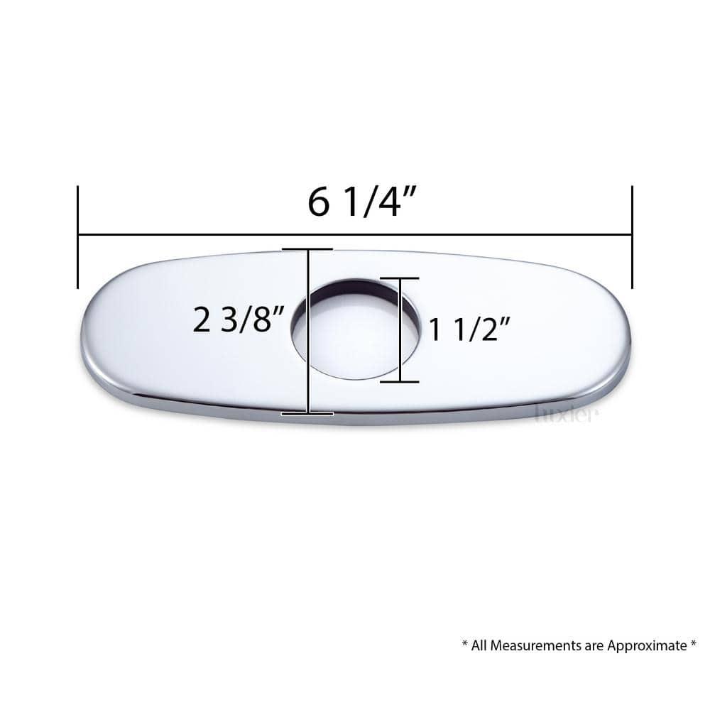 Luxier DKPL-7C-V Bathroom Vessel Vanity Sink Faucet 6" Hole Cover Deck Plate Escutcheon Chrome