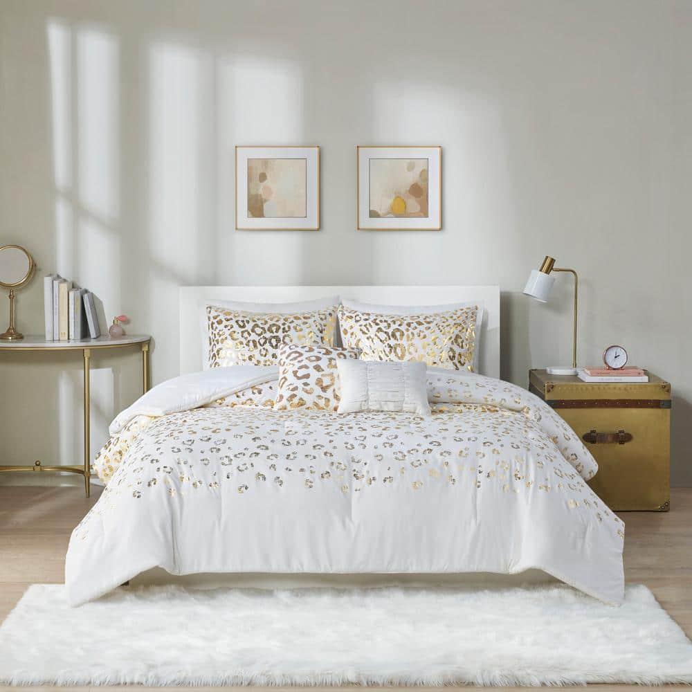 Lillie Metallic Animal Print Comforter Set