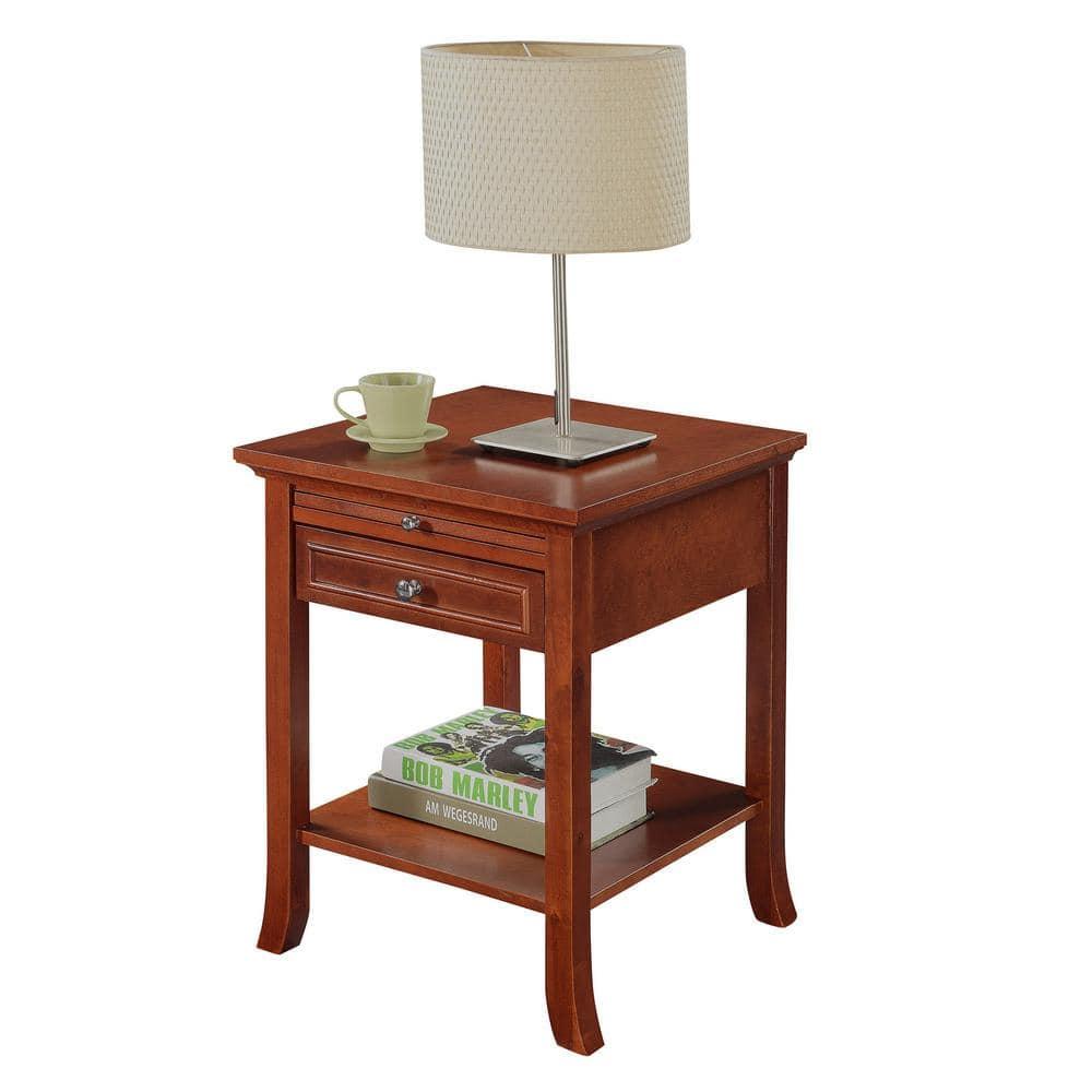 Convenience Concepts American Heritage Logan End Table with Drawer and Slide, Multiple Colors
