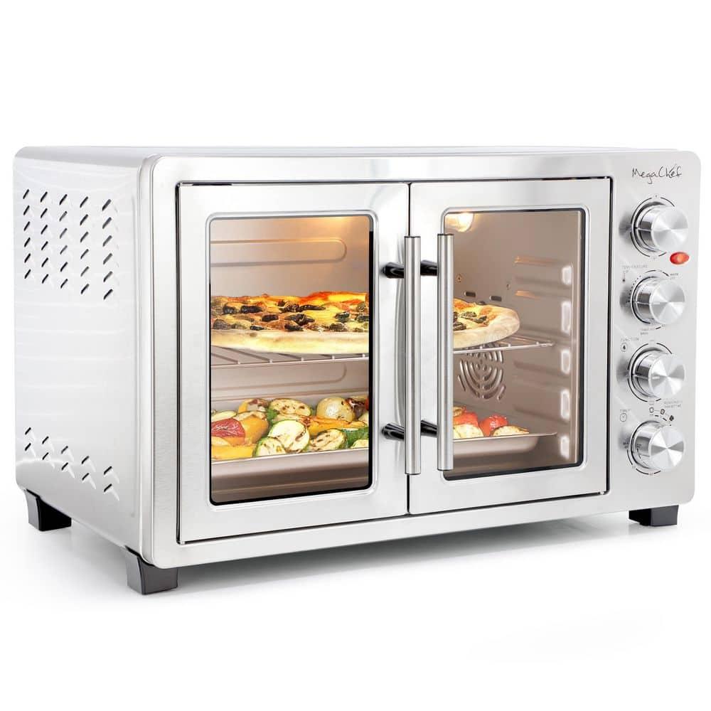 MegaChef 45L Electric French Door Rotisserie Convection Counter Top Oven