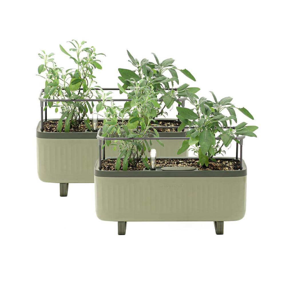 Vego Garden Mini Herb Plastic Outdoor Pot Planter with Trellis