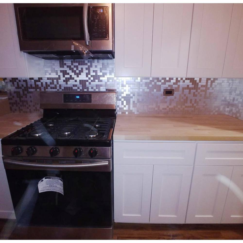 Metal Peel and Stick Mosaic Tile