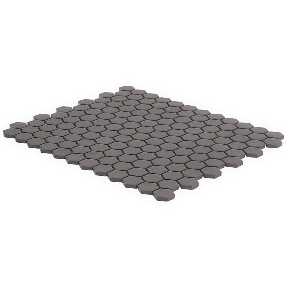 Slim 10.23" x 11.81" Matte Porcelain Floor and Wall Mosaic Tile