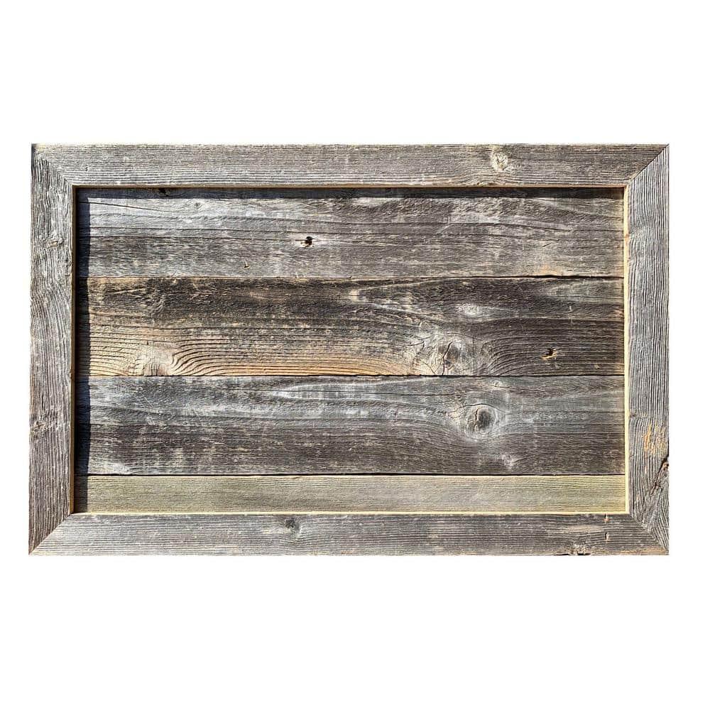 Reclaimed Wood Tree Collar or Box – Rustic Tree Skirt Replacement Blocks Kids & Pets, Adds Farmhouse Charm to Christmas Decor – Natural, Hook-&-Loop Strip Panels by BarnwoodUSA, 24x17.5 in., Gray