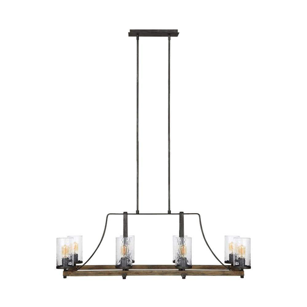 Steffens Wood & Iron Linear Chandelier (46")