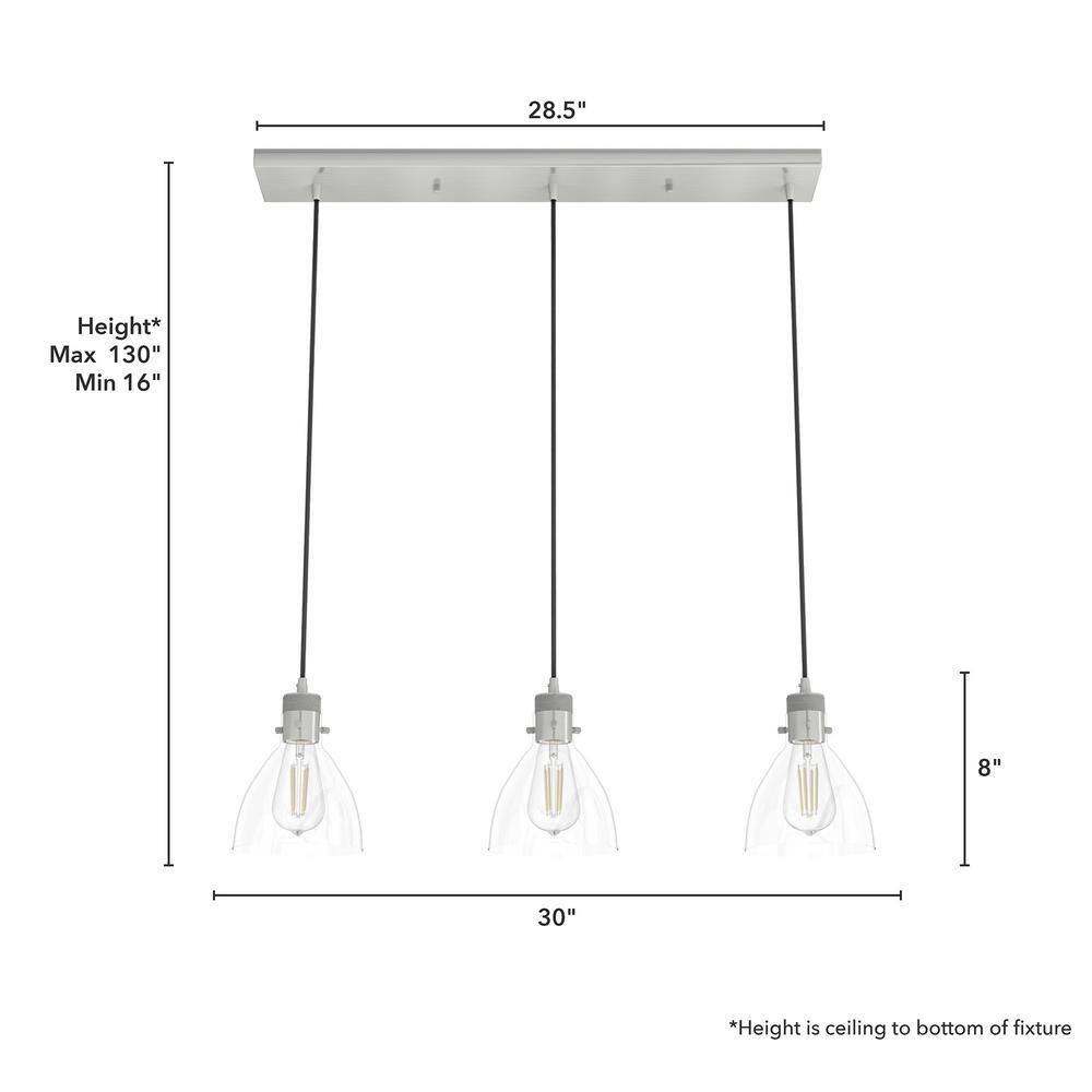 Hunter Fan Van Nuys 3 Light Linear Cluster Pendant