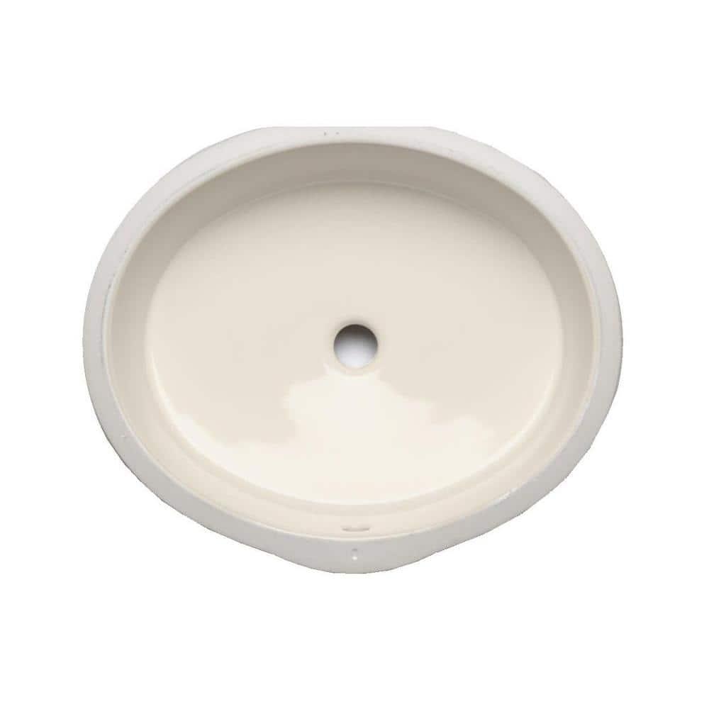 Verticyl Ceramic Oval Undermount Bathroom Sink with Overflow