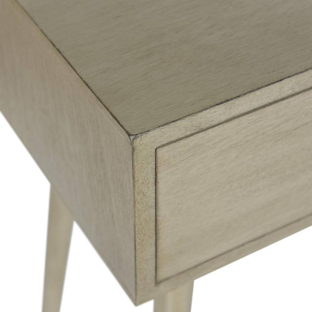 Arthur 24" Restoration Gray Wood and Metal End Table