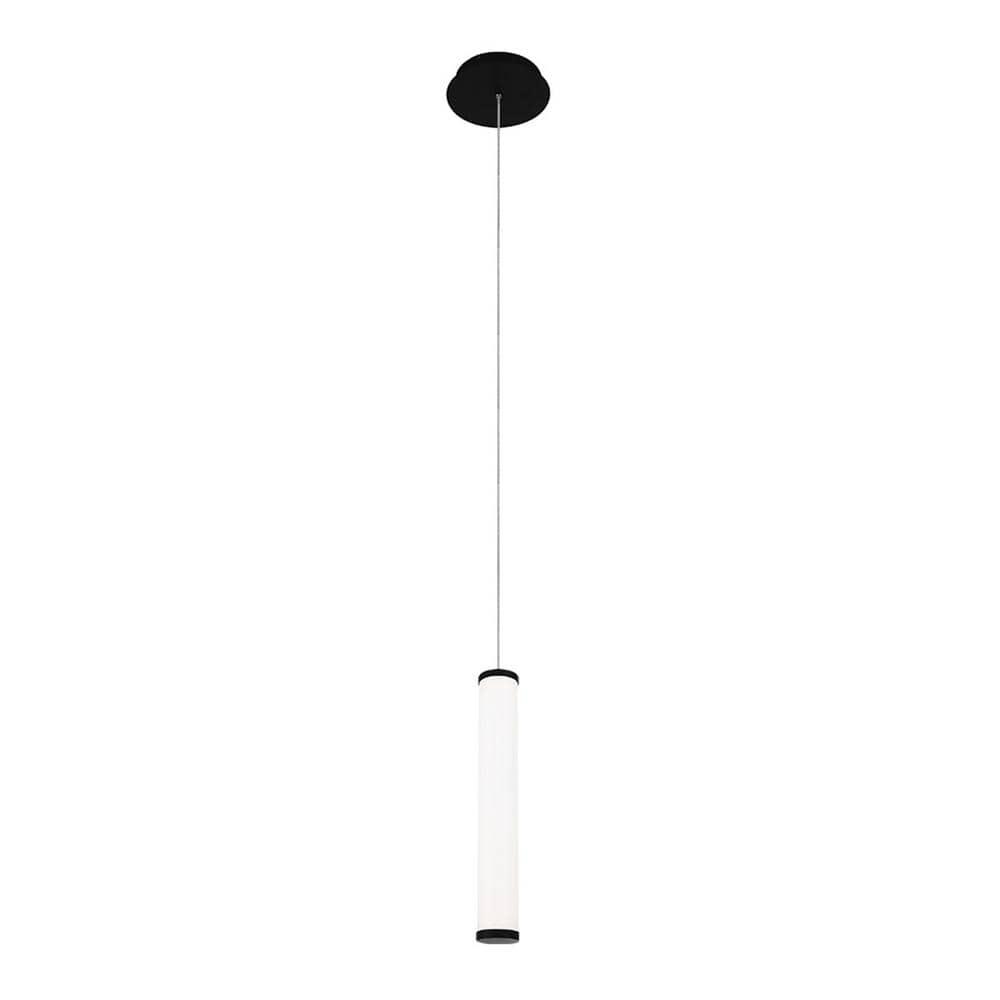 dweLED Flare Black Modern/contemporary Cylinder Integrated LED Medium Hanging Pendant light