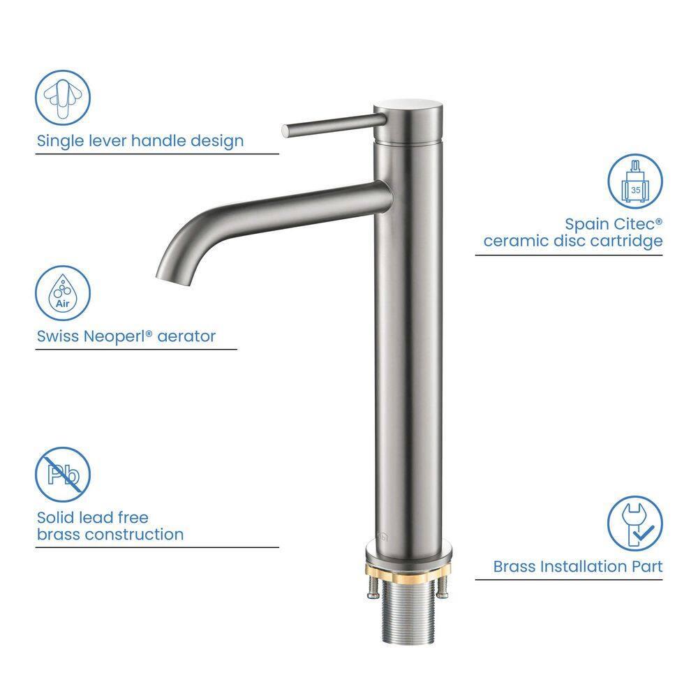 Circular Vessel Sink Faucet Single-handle Bathroom Faucet