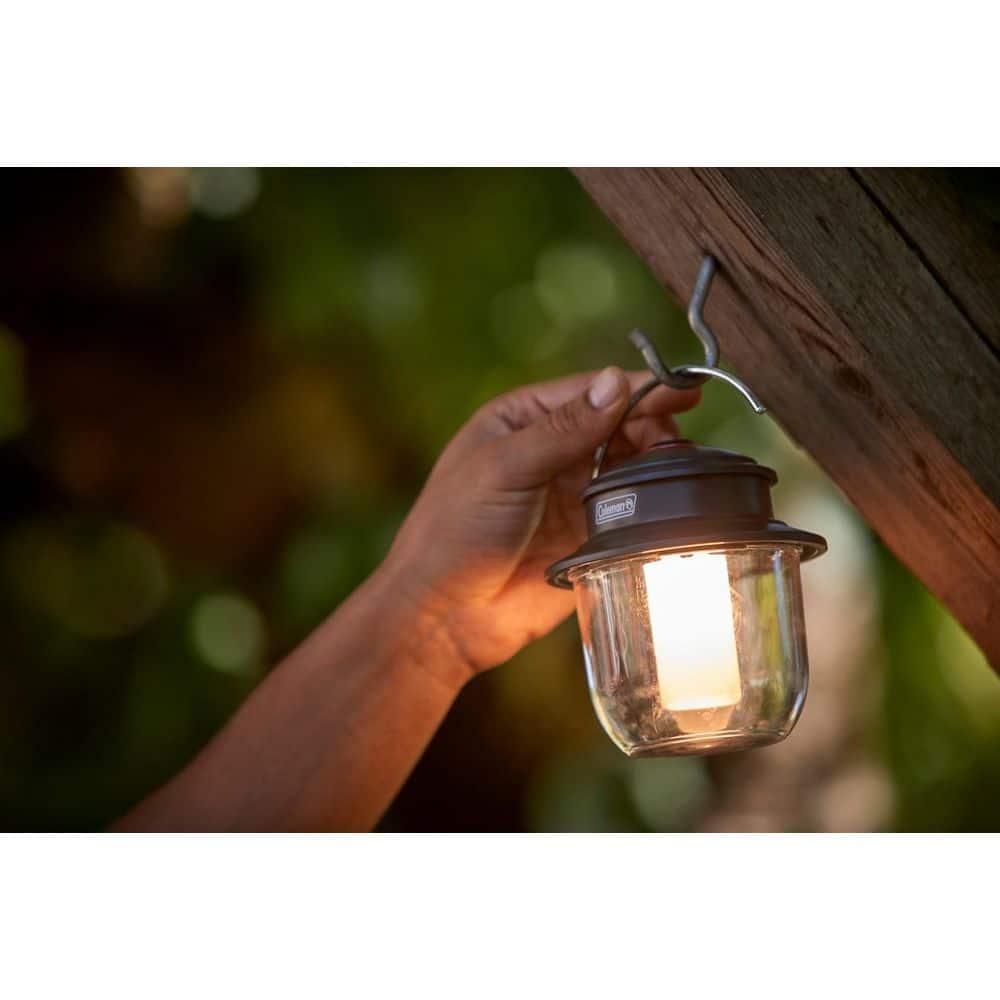 Rechargeable Black Metal-Inspired LED Lantern, 400 Lumens