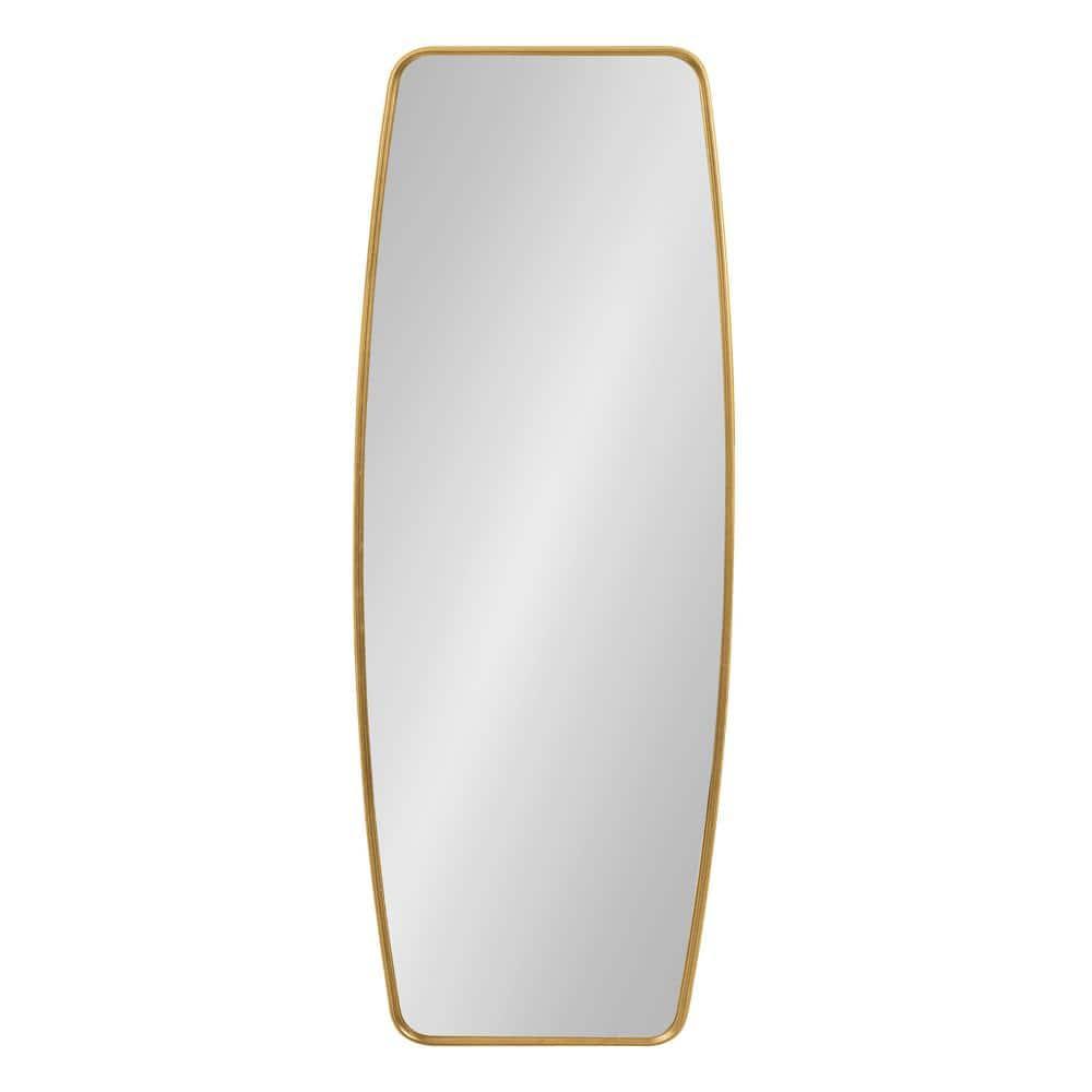 Kate & Laurel All Things Decor 18" x 48" Caskill Full Length Wall Mirror Gold : Modern Rectangle, MDF Frame, No Assembly Required