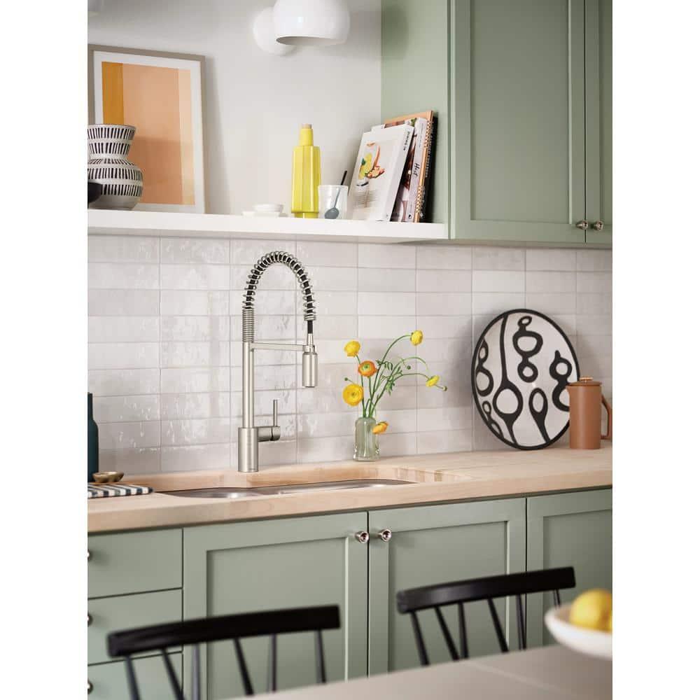 Moen Align Spot Resist Stainless One-Handle Pre-Rinse Spring Pulldown Kitchen Faucet