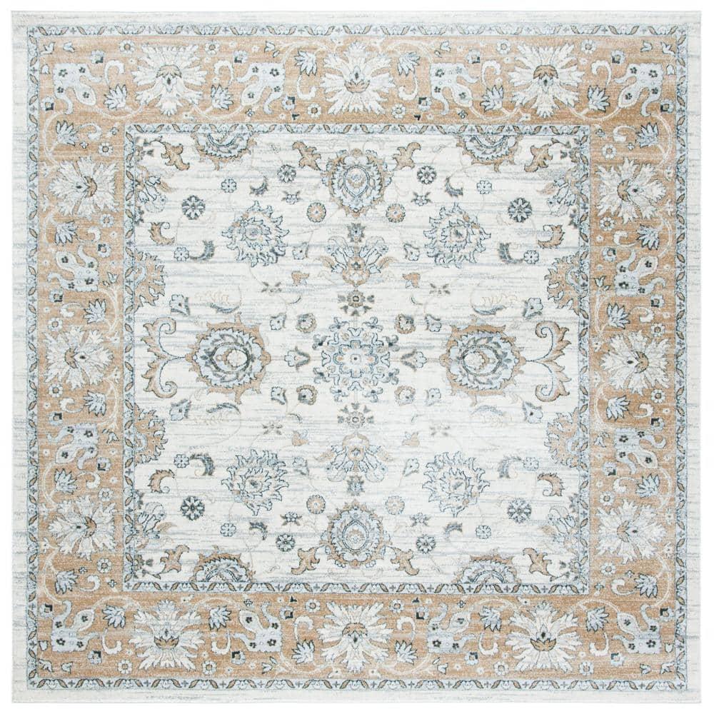 Isabella ISA940 Power Loomed Area Rug - Cream/Beige - 6'7"x6'7" - Safavieh.