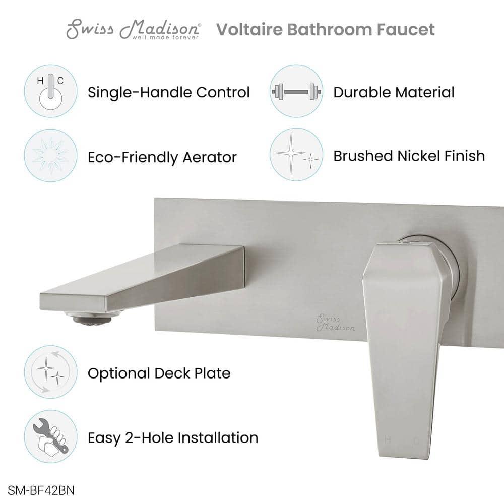 Voltaire Single-Handle, Wall-Mount, Bathroom Faucet
