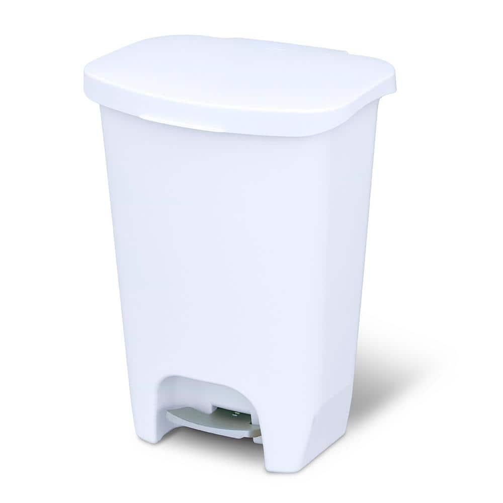 GLAD™ GLAD™ White Plastic Step Trash Can
