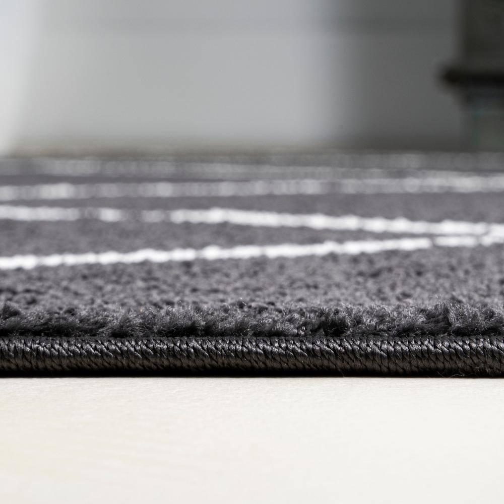 2'x10' Cole Minimalist Diamond Trellis Runner Rug, Black/White - JONATHAN Y