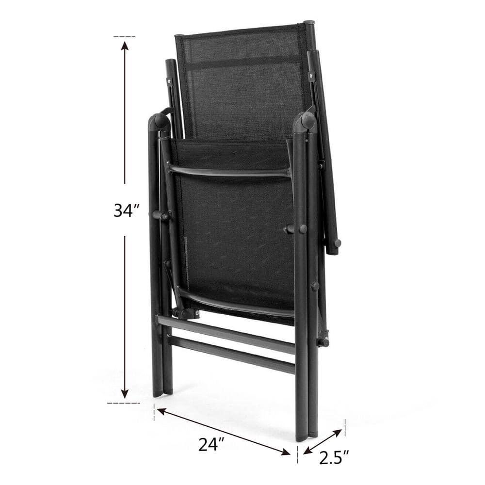 Corrigan Studio® Set Of 2 Adjustable Portable Patio Folding Dining Chair Recliners