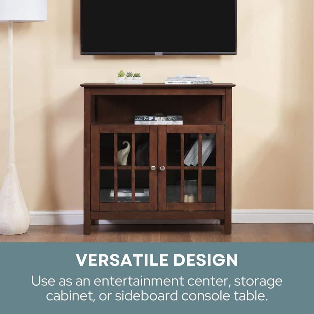 Convenience Concepts Designs2Go Big Sur Highboy TV Stand in Espresso Wood Finish