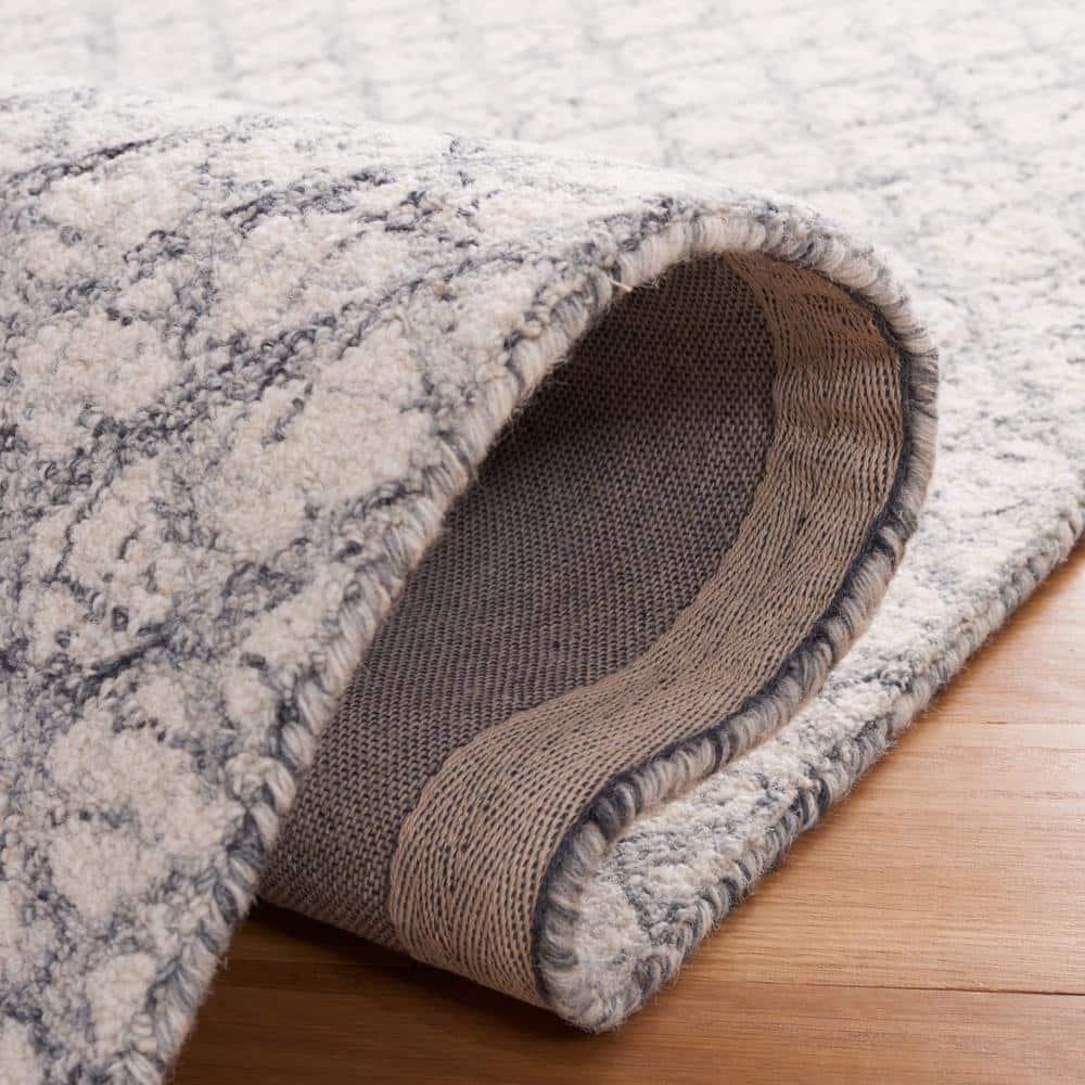 Abstract ABT203 Handmade Indoor Area Rug - Grey/Ivory - 5'x8' - Safavieh