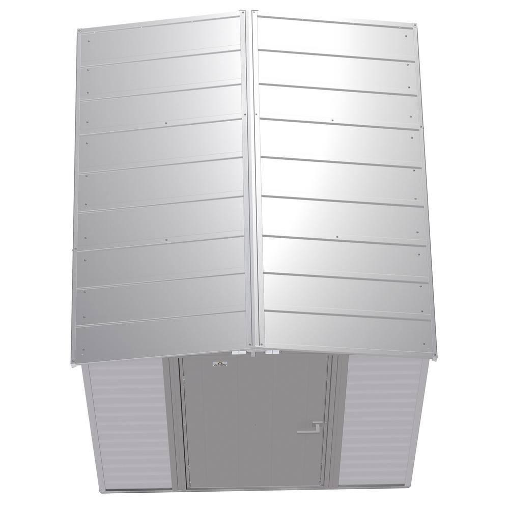 6 ft. W x 7 ft. D Galvanized Steel	 Storage Shed