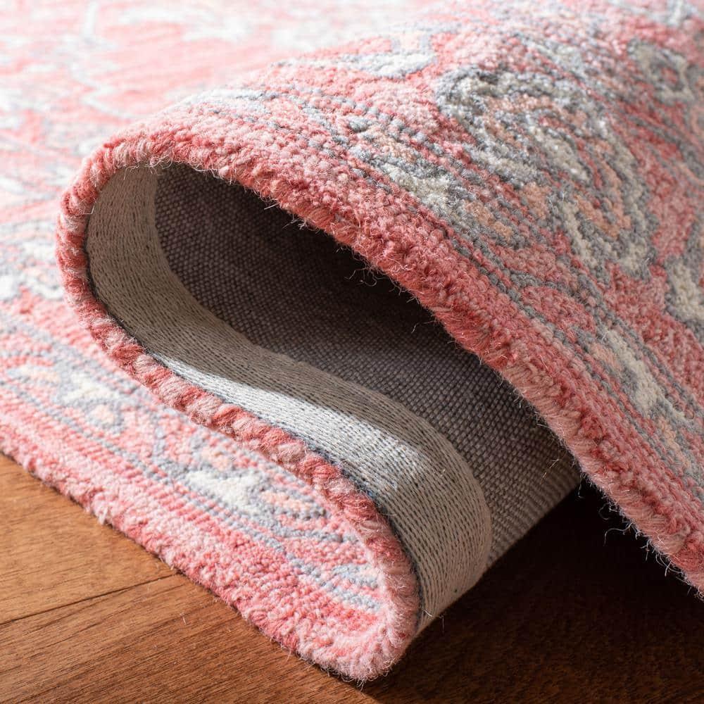 Micro-Loop MLP504 Hand Tufted Indoor Runner Rug - Pink/Ivory - 2'3"x11' - Safavieh