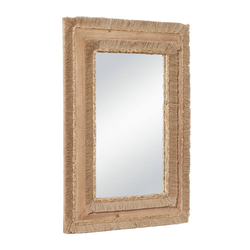 DecMode 26" x 36" Brown Wall Mirror