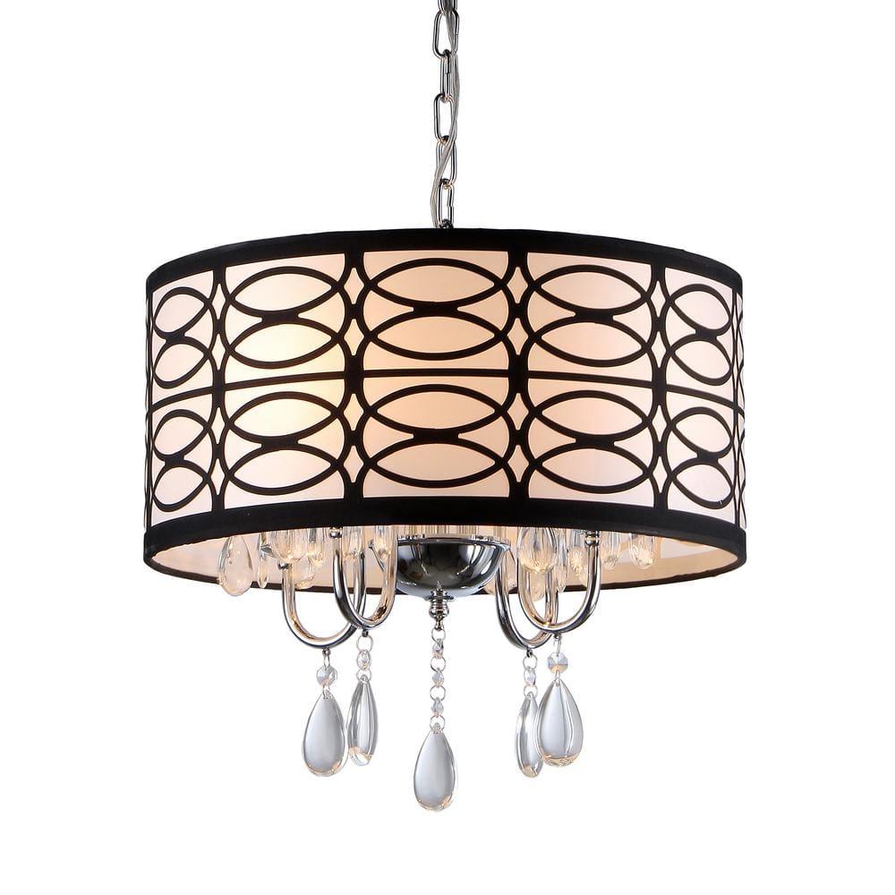 Warehouse of Tiffany Tallalluh 4-light Chrome Chandelier