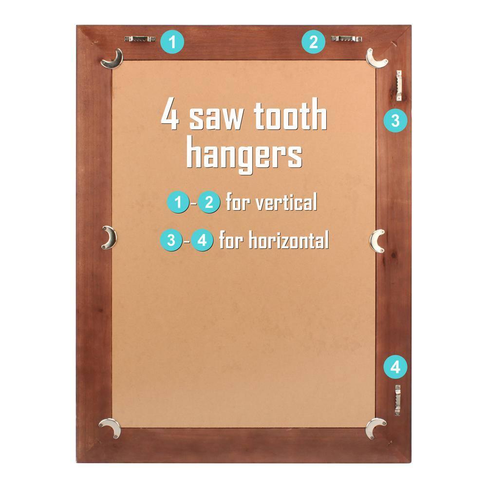 Stonebriar 24" x 18" Redwood Country Rustic Rectangle Wood Wall Mirror